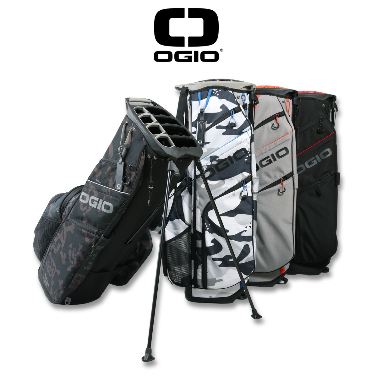 楽天市場】オジオ ゴルフ キャディバッグ スタンド型 8分割 10型 47