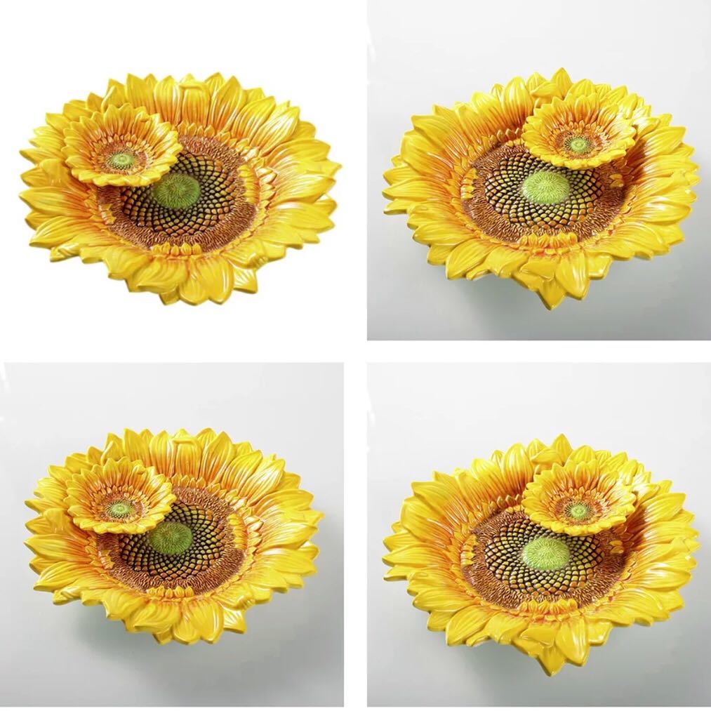 楽天市場】A008113ヒマワリ柄 お皿二点セット プレート 向日葵