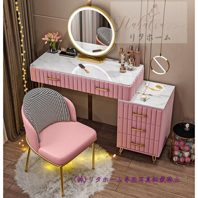 楽天市場】A049363ドレッサー 化粧台コンパクト メイク台 鏡台ミラー鏡