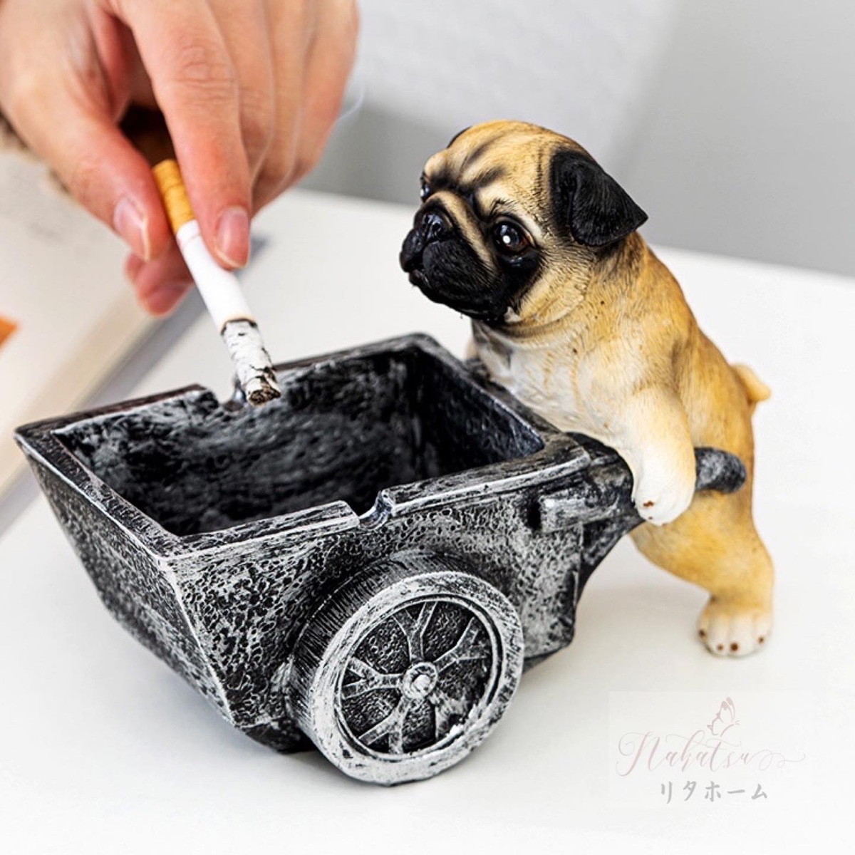 楽天市場】A054845犬型 灰皿 植木鉢 イヌ サングラス小物入れ パグ雑貨