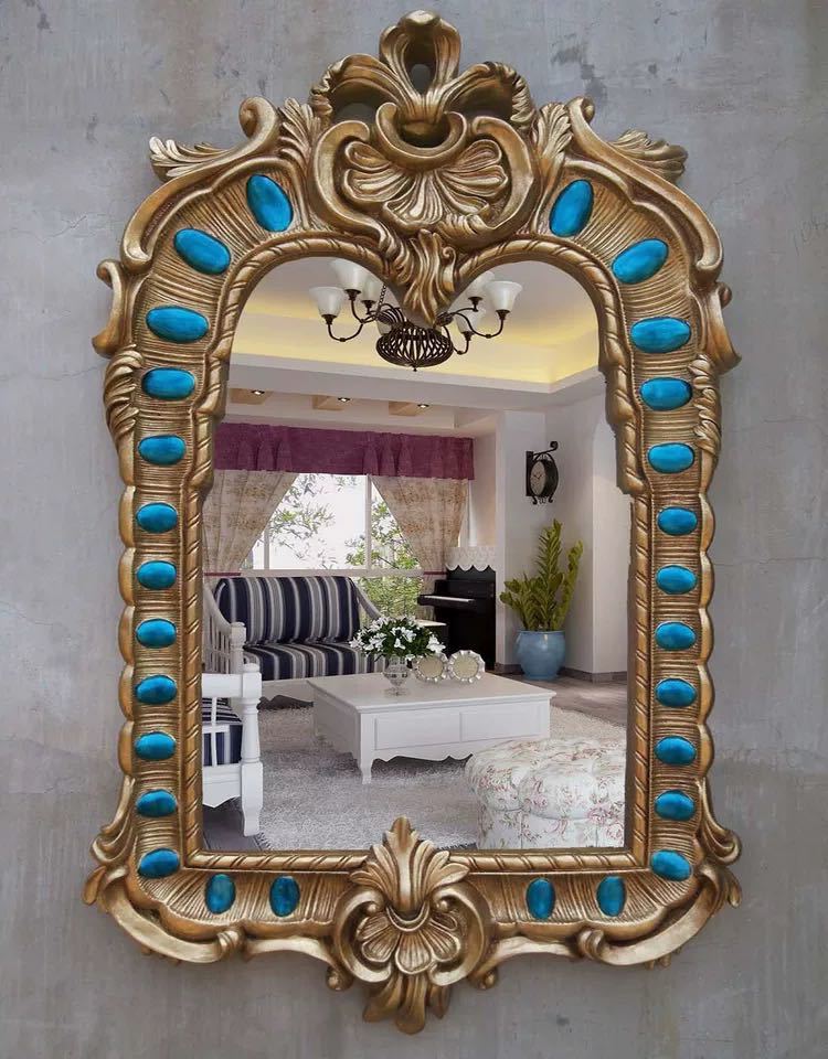 楽天市場】A028286豪華鏡 アンティーク調 壁掛け鏡 壁掛け ．壁掛け