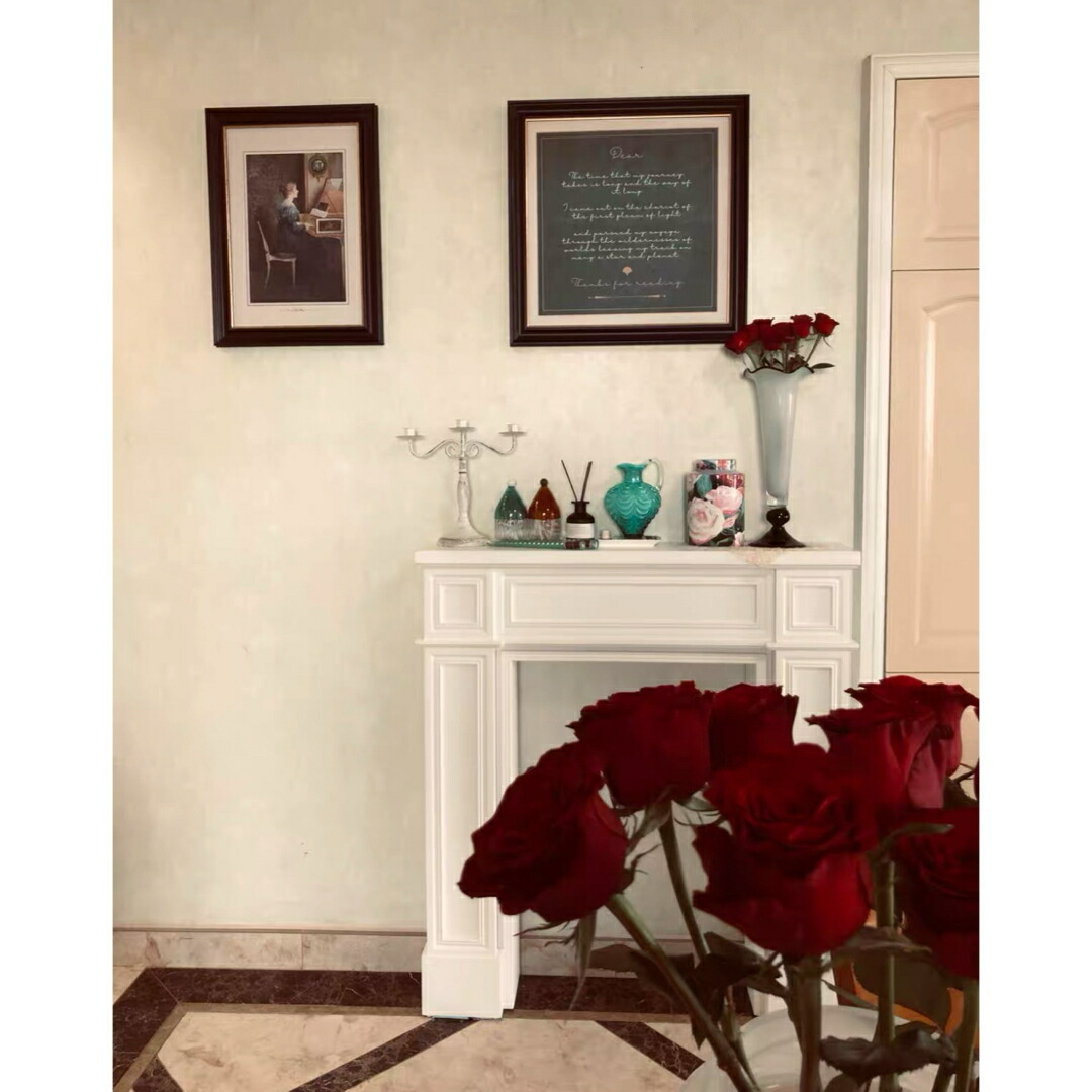 楽天市場】A033914玄関テーブル アンティーク調マントルピース型