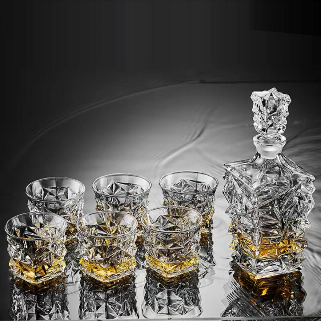 楽天市場】A031407高級デカンタとグラスセット ガラス食器 ウイスキー