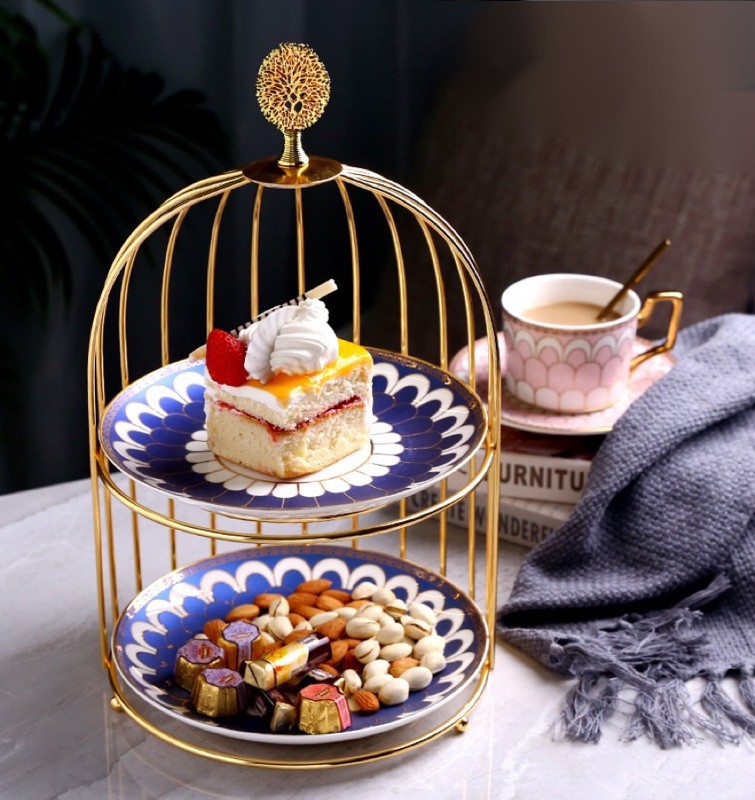 楽天市場】A05386320220724-22 ケーキ スタンド プレート 2段セット