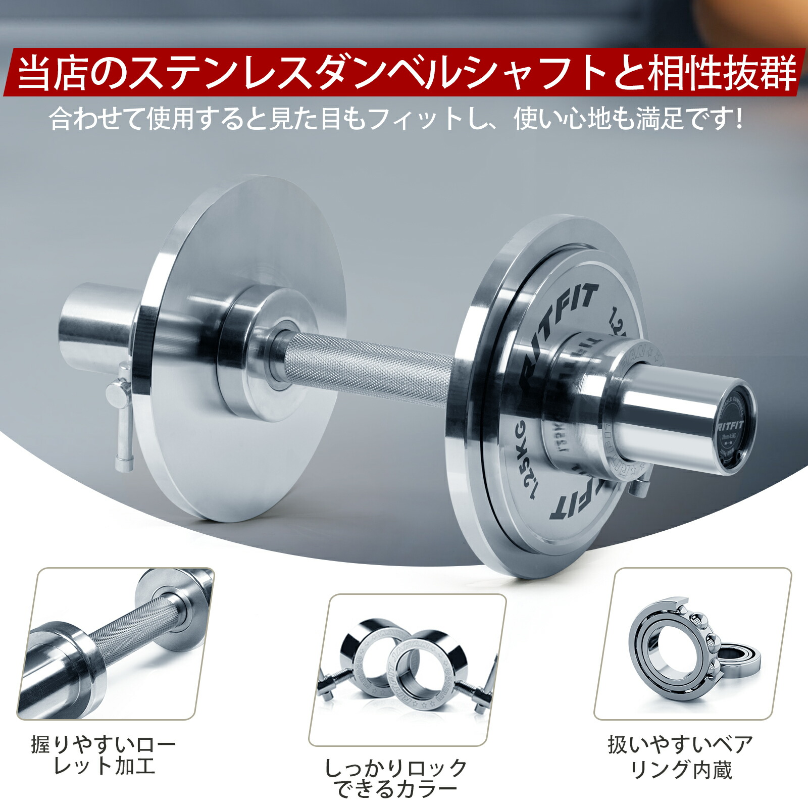 楽天市場】【お得なセット発売】RITFIT ステンレススチール ウェイト