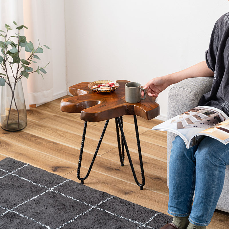 楽天市場】サイドテーブル 切り株ヴィンテージデザイン ラフさが魅力約