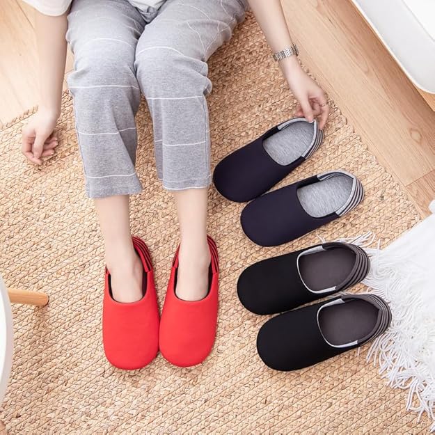 楽天市場】ルームシューズ【2足セット】2way スリッパ かかと付き