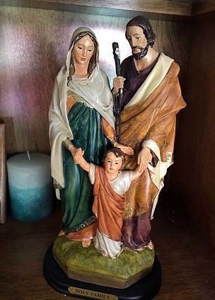 楽天市場】聖家族イエス マリア ヨセフ宗教置物彫像 高さ30cm