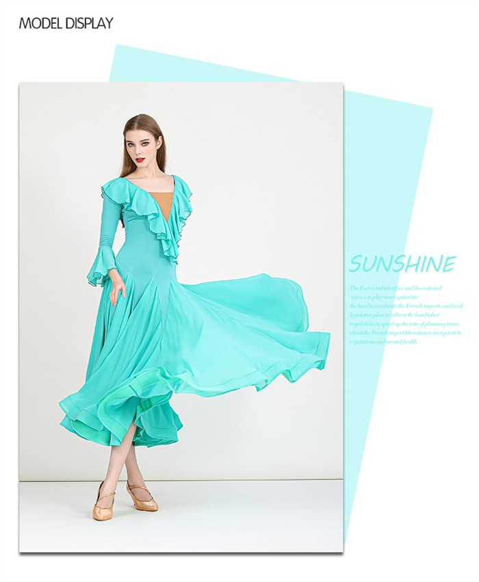 楽天市場】社交ダンスドレス モダンドレス 緑 社交ダンス衣装 社交