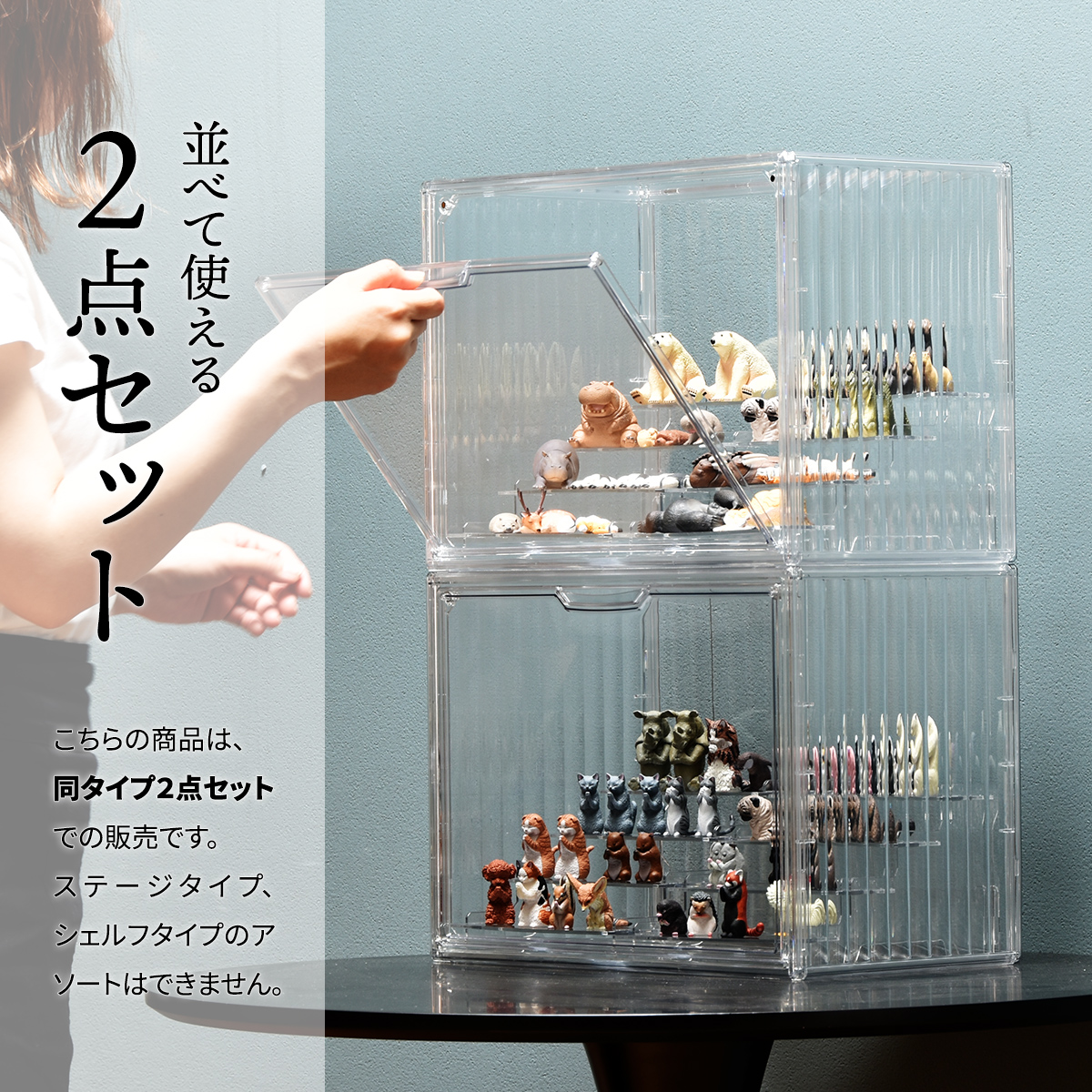 楽天市場】【MAX1500円クーポン】ディスプレイケース 【2個セット】 棚