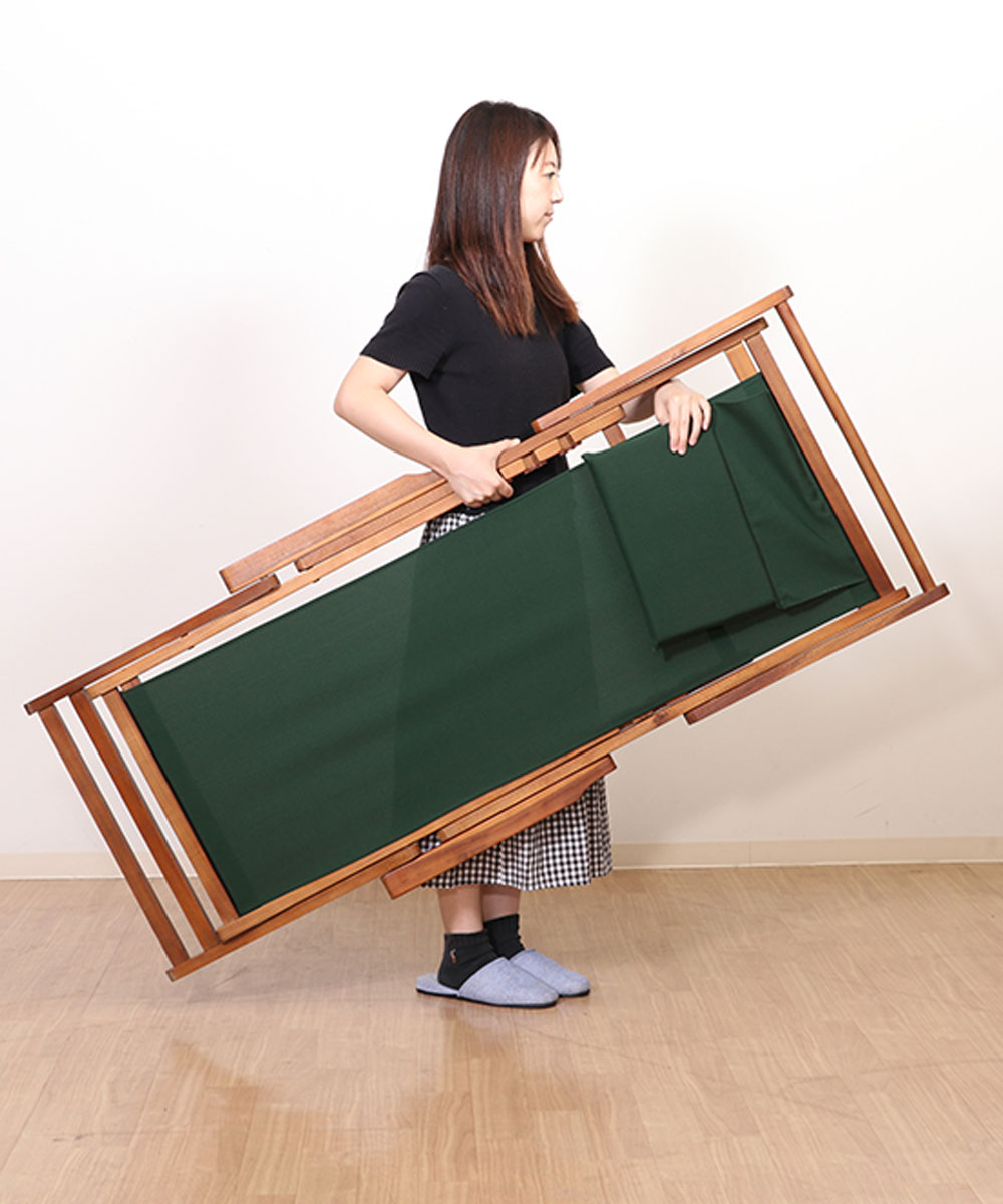 楽天市場】ガーデン チェア デッキチェア 折りたたみ グリーン 不二