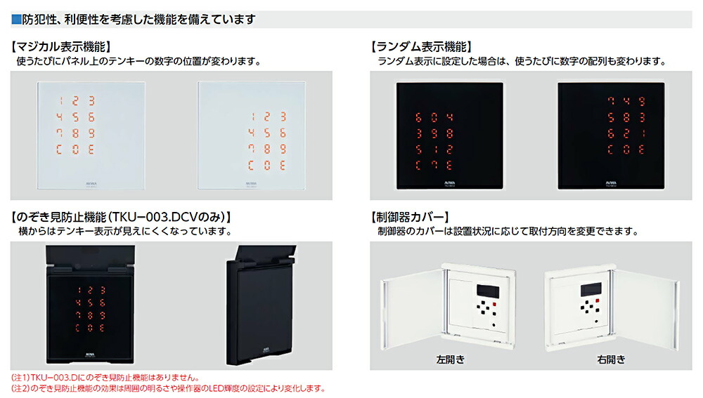 楽天市場】【カバー無】MIWA,美和ロック TKU-003D マジカルテンキー