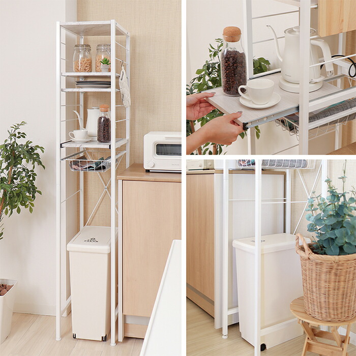 楽天市場】【1年保証＆当店限定特典付】ゴミ箱上ラック シェルフ