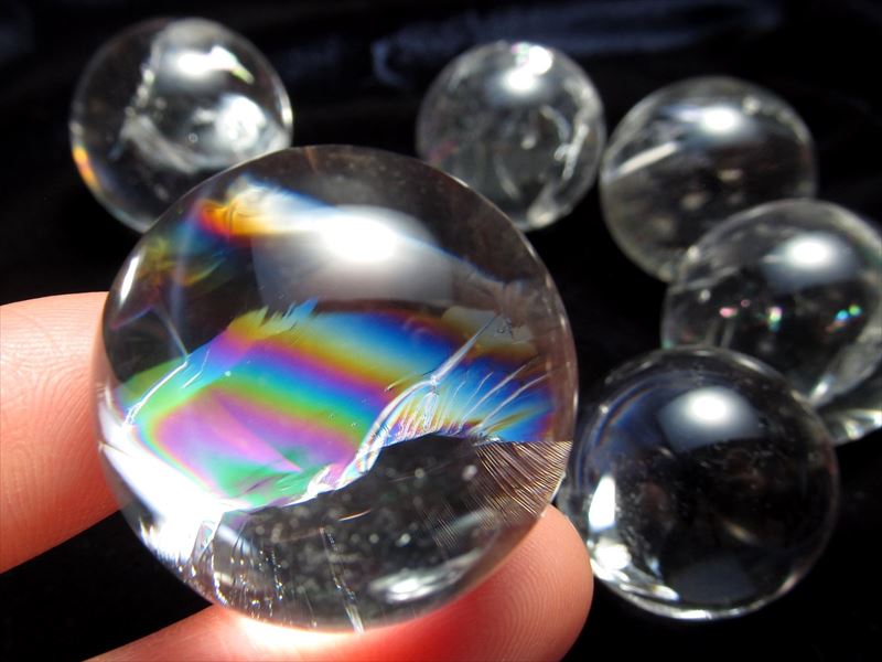 楽天市場】水晶 スフィア 虹の通販