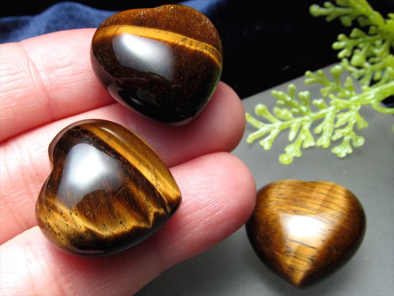 楽天市場】○1個売り【タイガーアイ ハート タンブル】幅約20mm