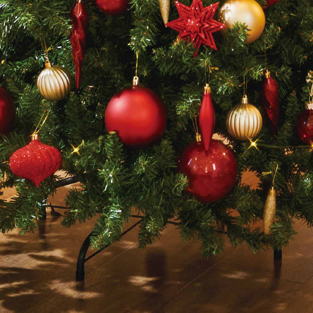 楽天市場】ゴージャスクリスマスツリーセット レッド 高さ240cm