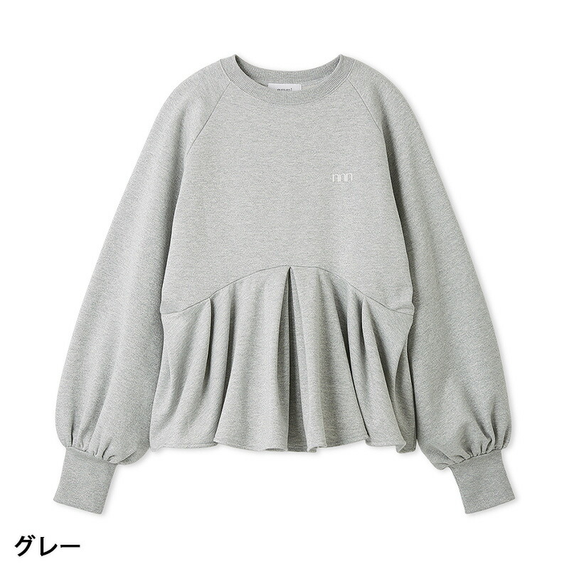 楽天市場】emmi エミ トップス ペプラムラメ裏毛プルオーバー