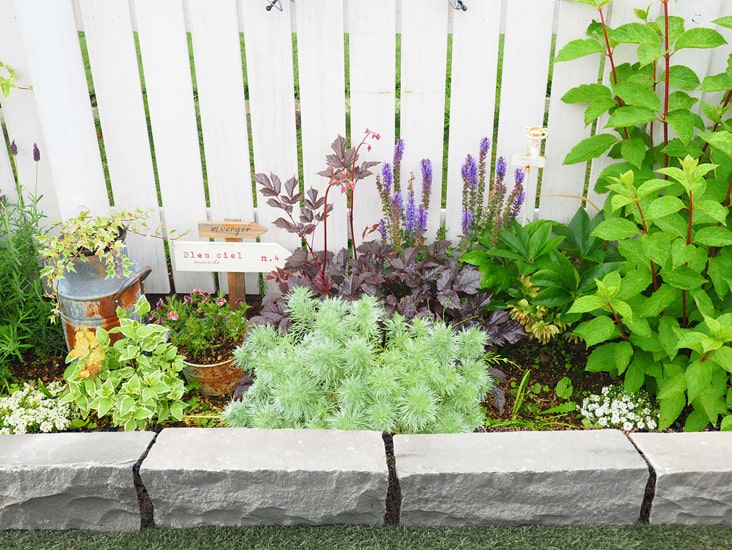 楽天市場】花壇 ガーデニング 庭 石 ブロック 自然石 ナチュラルグレー