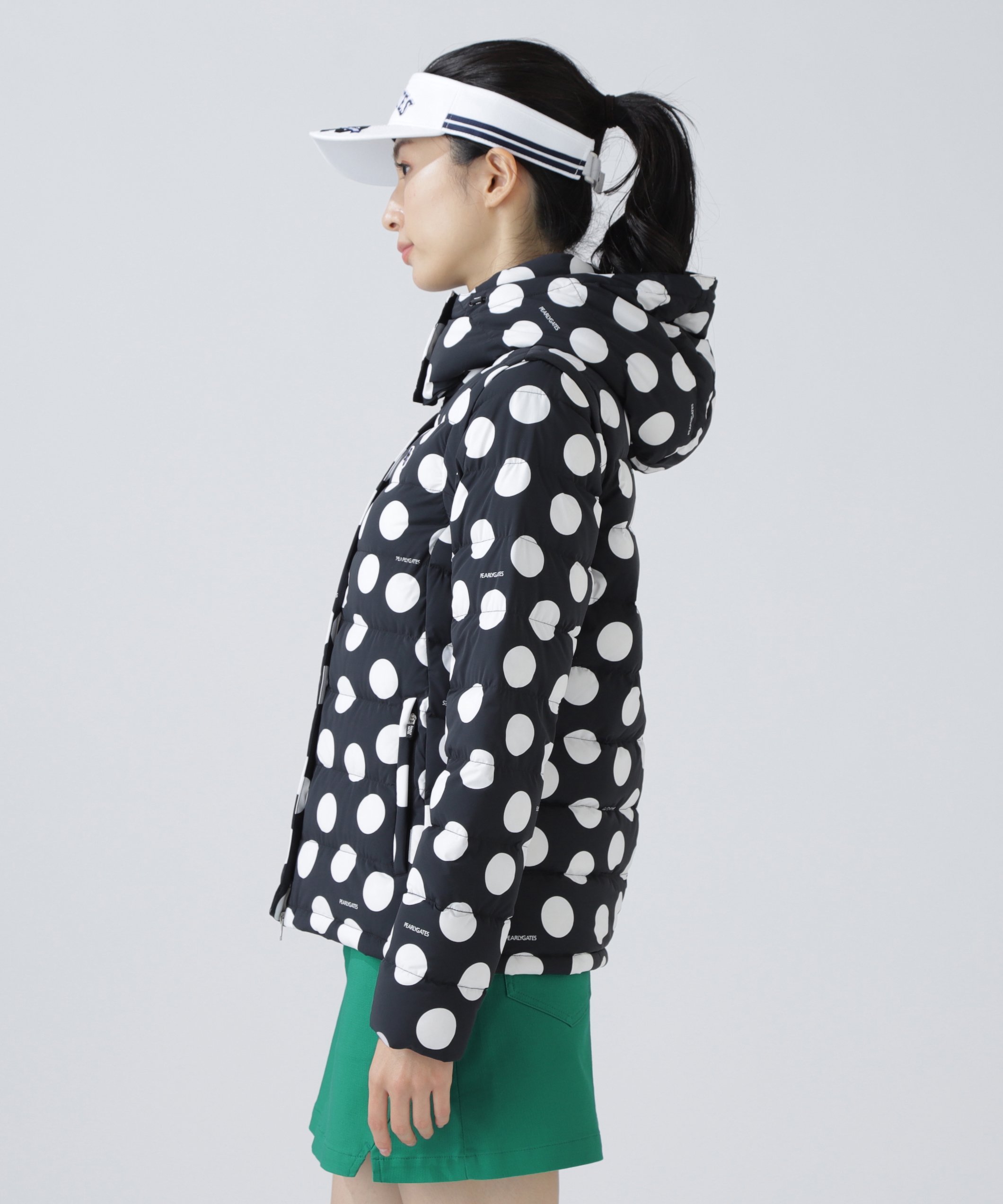 PEARLY GATES｜NYストレッチタフタフーディダウンジャケット <ランダム