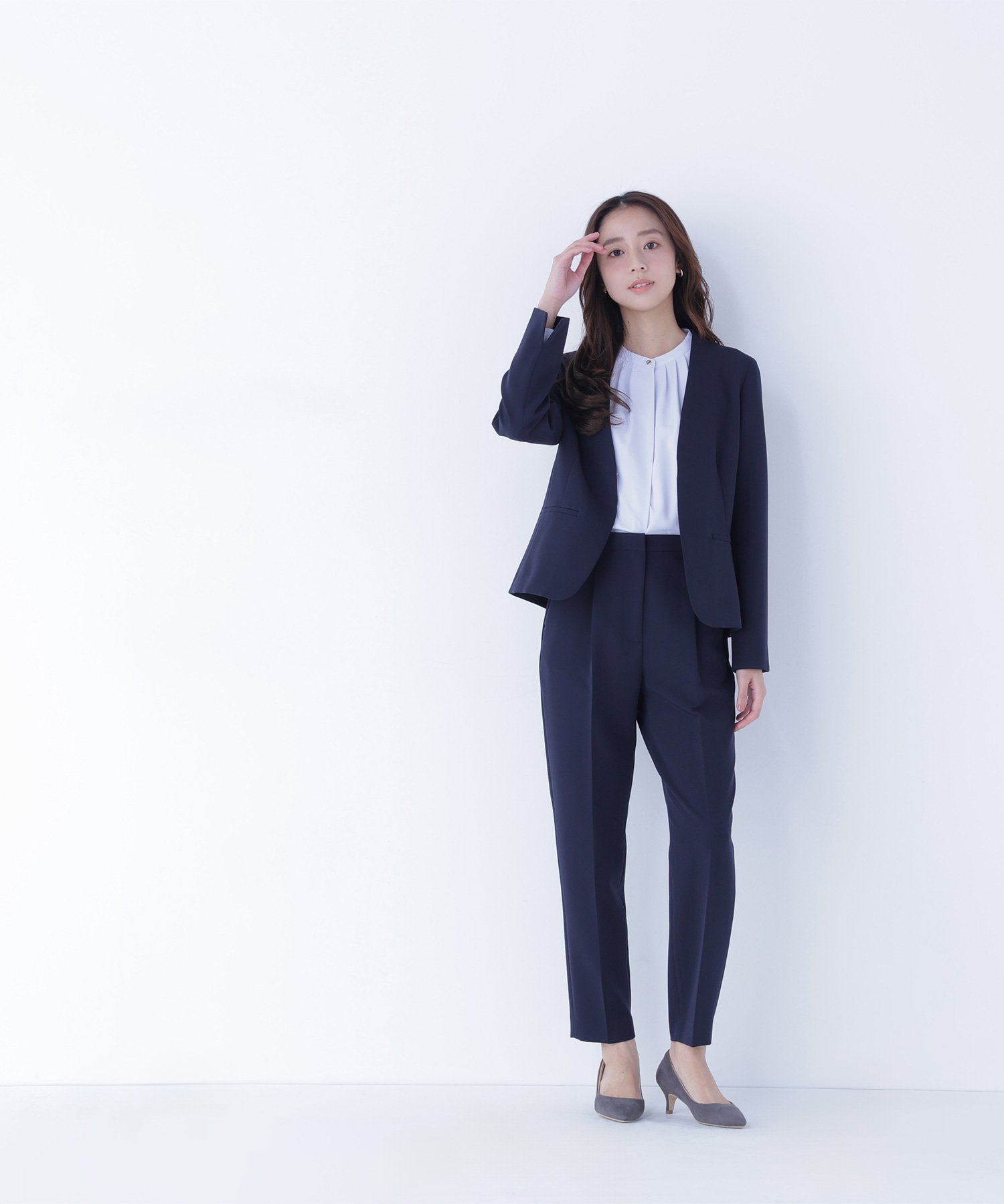 NATURAL BEAUTY BASIC｜ダブルクロスストレッチ SETUP ノーカラー