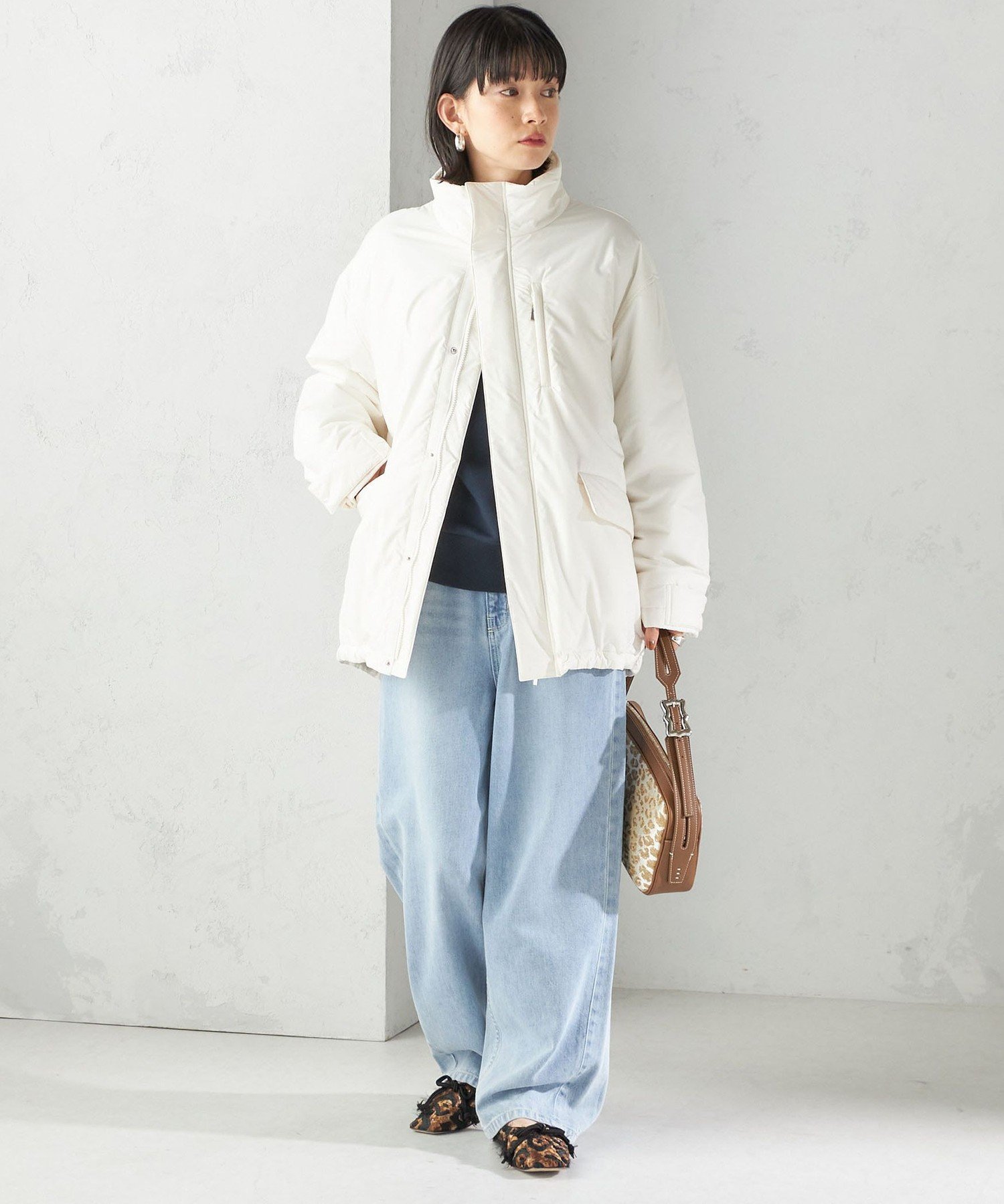 ホワイト フルジップ ジャケット MBE ゴルフウェア ブルゾン 撥水 ユーティリティー フルジップジャケット