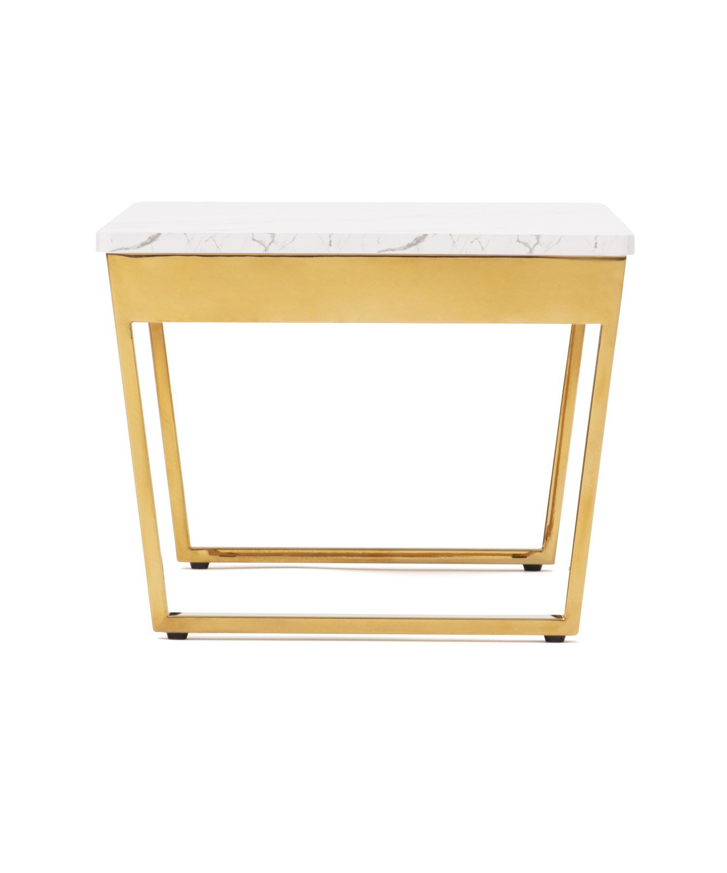 Francfranc｜クラッシー フォールディングテーブル マーブル*ゴールド