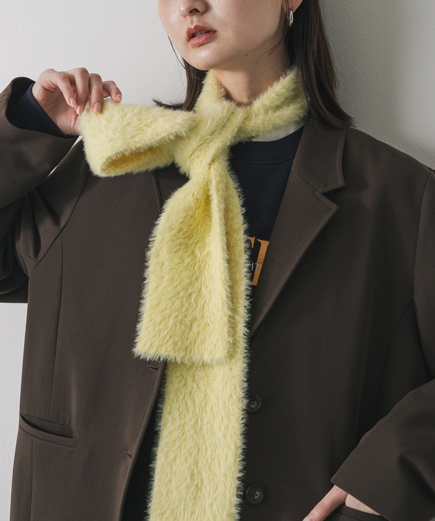 SENSE OF PLACE｜シャギーナローストール | Rakuten Fashion(楽天