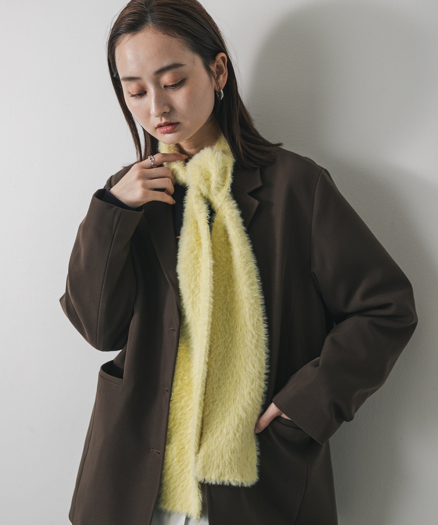 SENSE OF PLACE｜シャギーナローストール | Rakuten Fashion(楽天