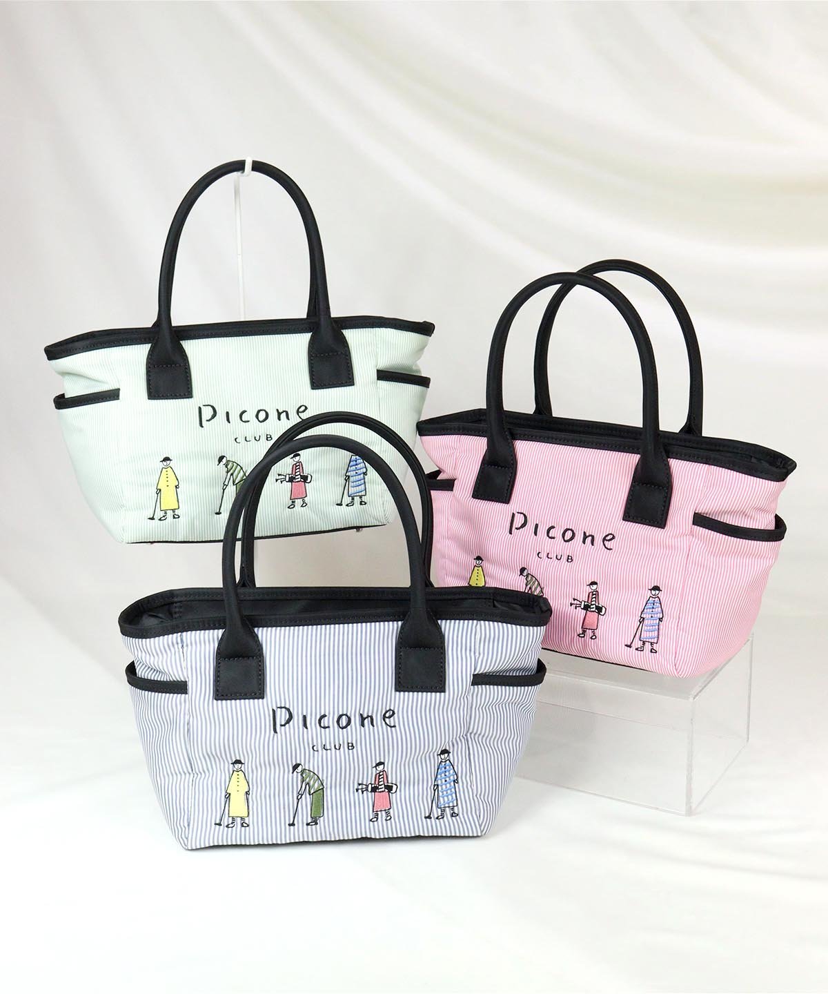 Picone Club｜ストライプ柄刺繍バッグ | Rakuten Fashion(楽天