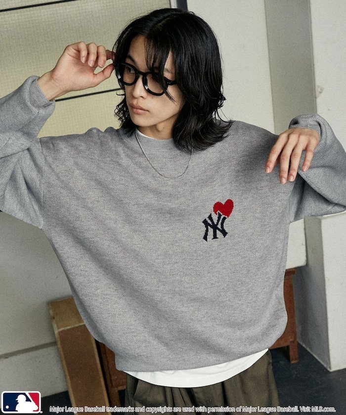 FREAK'S STORE｜別注MLB HEART LOGO KNIT 25AW/ハートロゴジャガード