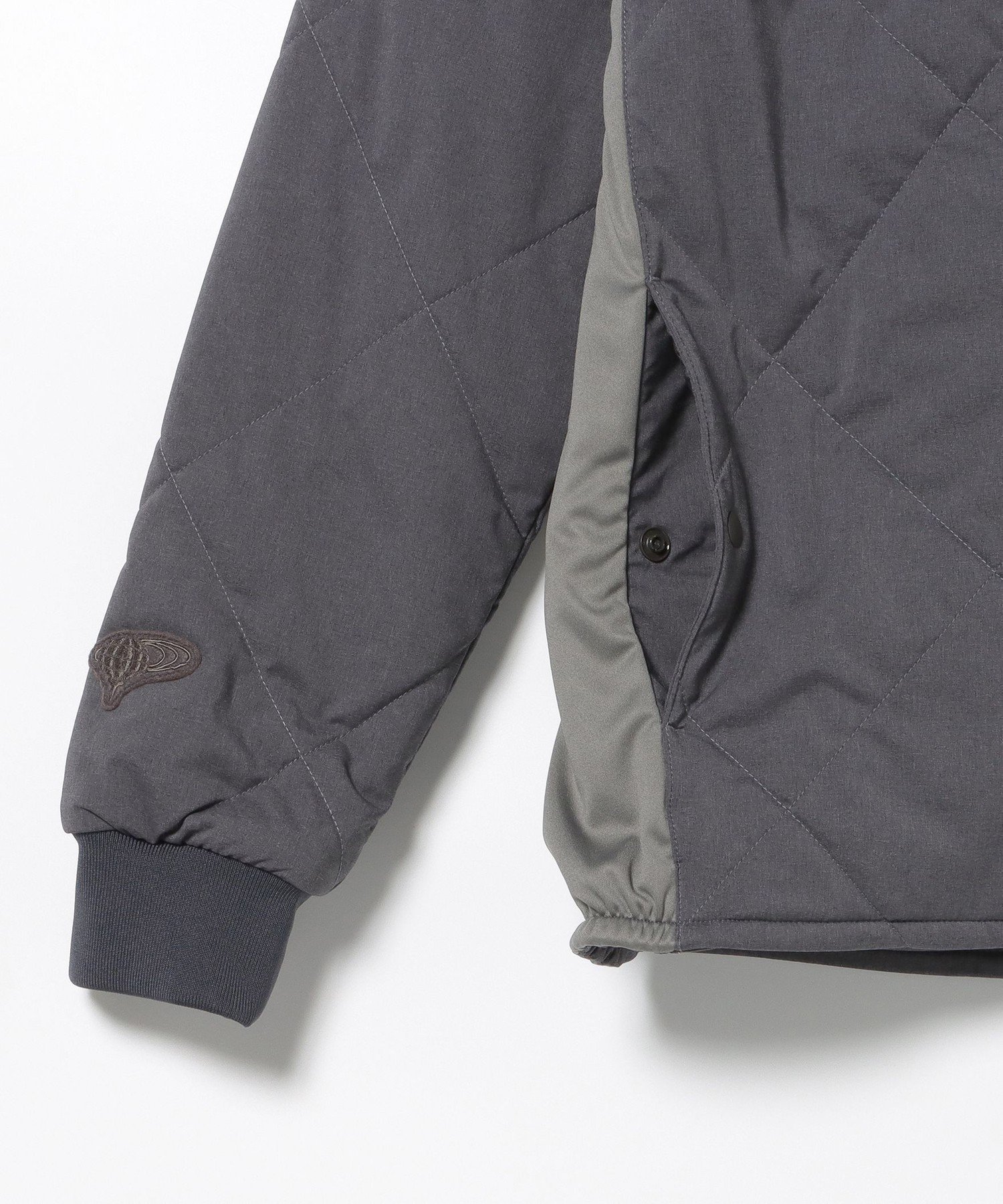 BEAMS OUTLET｜ORANGE LABEL / 格子キルト 切り替えジップブルゾン