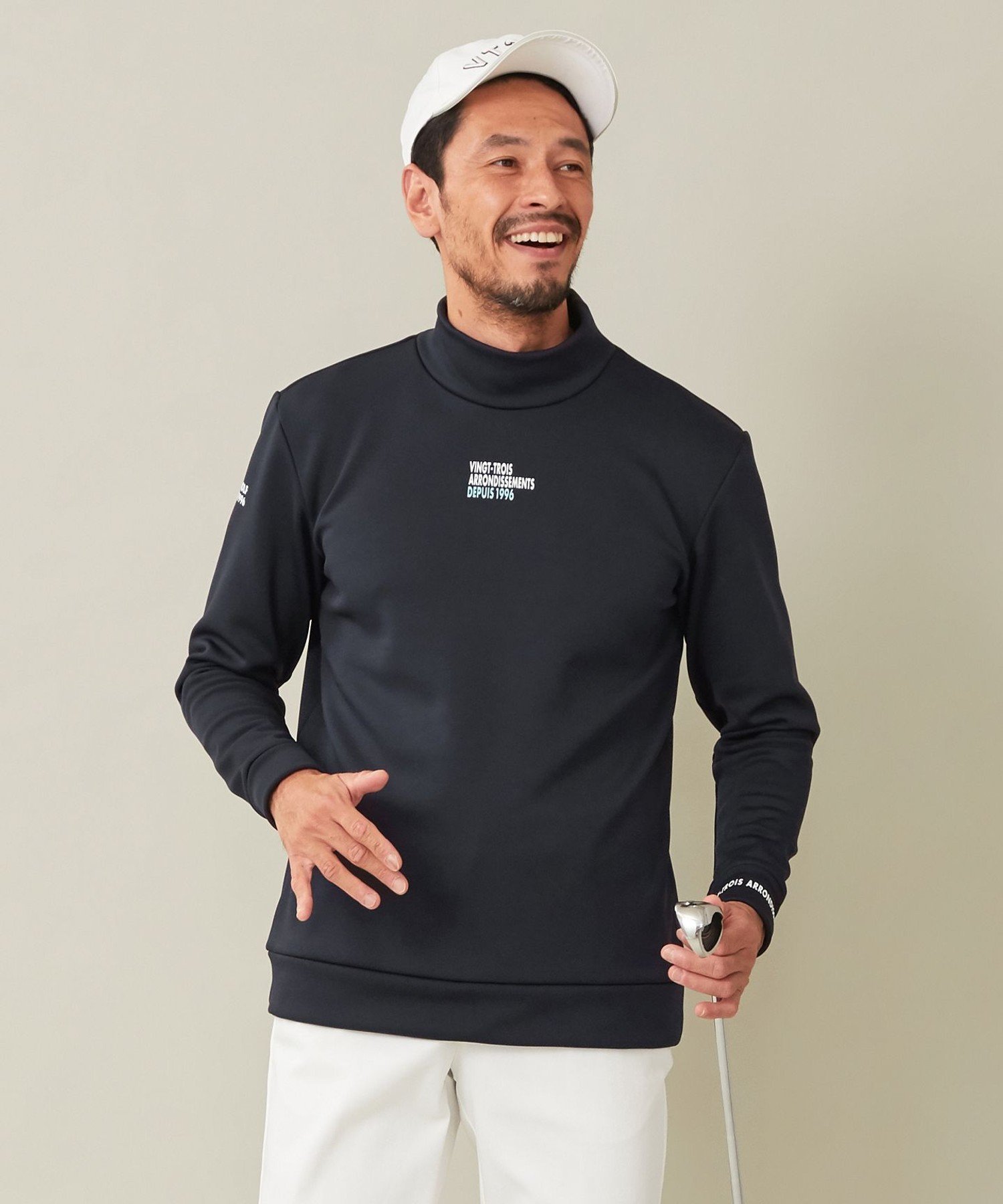 23区GOLF｜【MEN】ストレッチ裏フリース モックネック | Rakuten