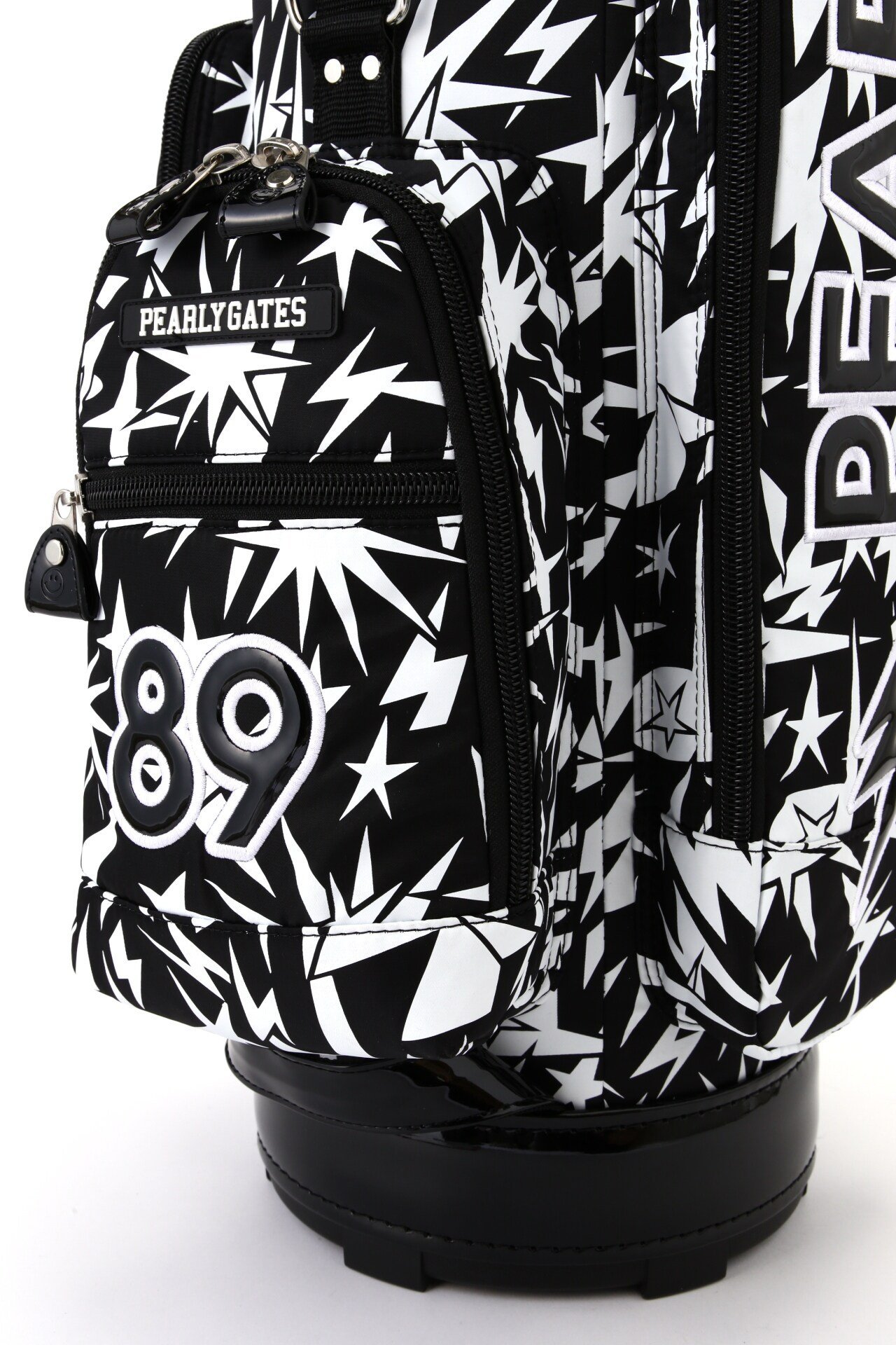 PEARLY GATES キャディバッグ 黒/ホワイト PEARLY GATES（パーリーゲイツ） ゴルフ 「PEARLY GATES」キャディ