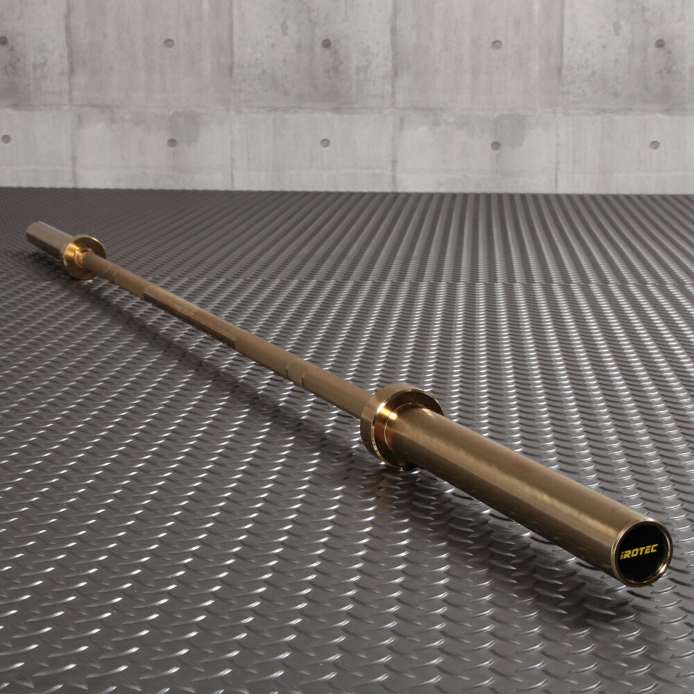 楽天市場】IROTEC(アイロテック)ゴールドオリンピックバーベルシャフト