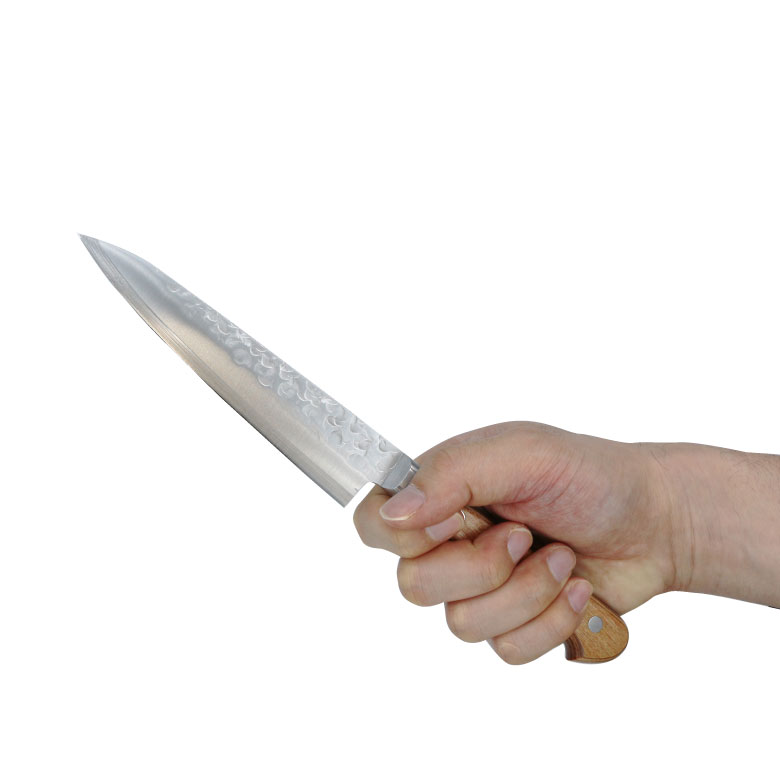 楽天市場】高村刃物 クロマックス鋼 ペティナイフ 槌目 茶柄 口金付