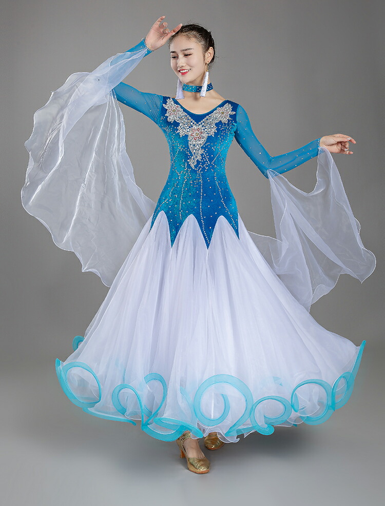 楽天市場】社交ダンス サイズ S M L XL 2XL ラテン衣装 モダンドレス