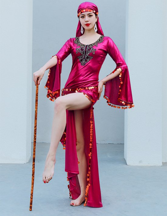 楽天市場】ベリーダンス衣装 サイーディドレス ドレス、ヒップスカーフ