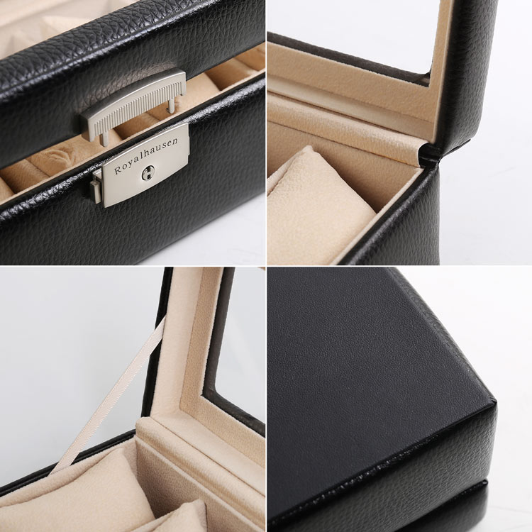 楽天市場】【5%offクーポン】腕時計ケース 5本用 鍵付き 革 レザー