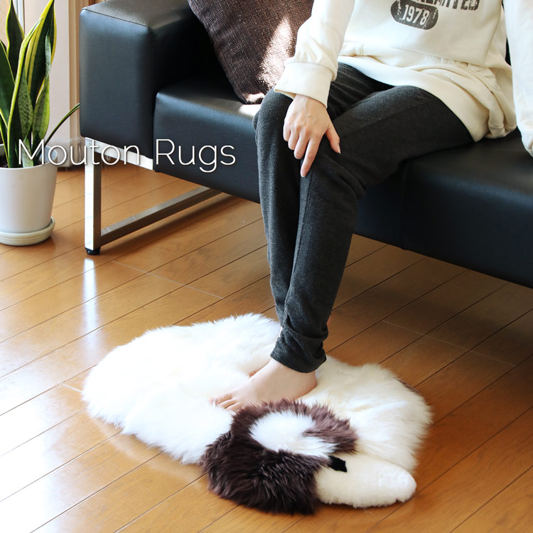 楽天市場】【5%offクーポン】ムートン 羊 ラグ マット 滑り止め付き