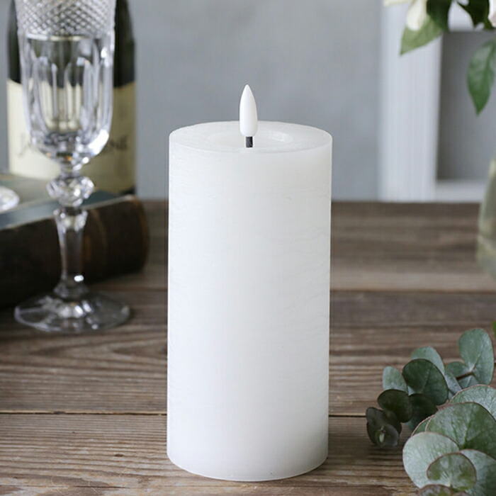 楽天市場】≪30％OFF≫ LED ピラーキャンドル Glow rustic ホワイト