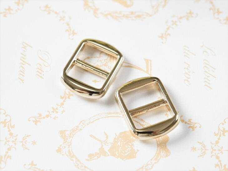 楽天市場】ベルト金具 ミニバックル 角丸 18.5mm ゴールド 2個 2ヶ 約