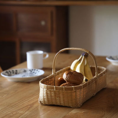 楽天市場】竹かご 竹籠 かご バスケット 公長齋小菅 手提げ竹かご