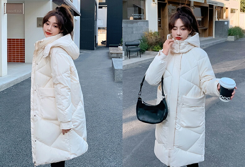 楽天市場】キルティングコート ミドル丈 コート レディース 冬 フード