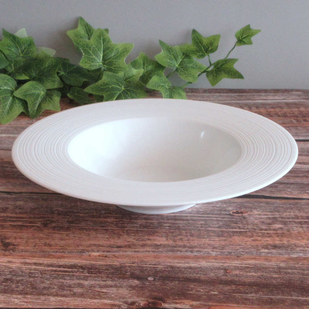 楽天市場】パスタ皿 26.5cm 470ml 白 リム皿 スープ 深皿 パスタ皿