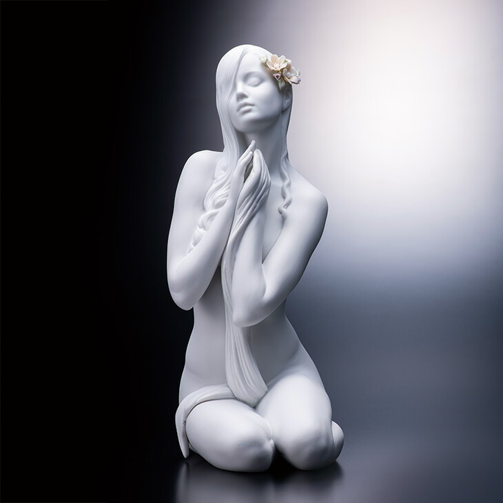 楽天市場】磁器人形『内なる平和』美術品 メーカー リヤドロ 置物 女性