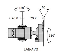 楽天市場】垂直モニターアーム LA2-AV型 色: シルバー スガツネ工業