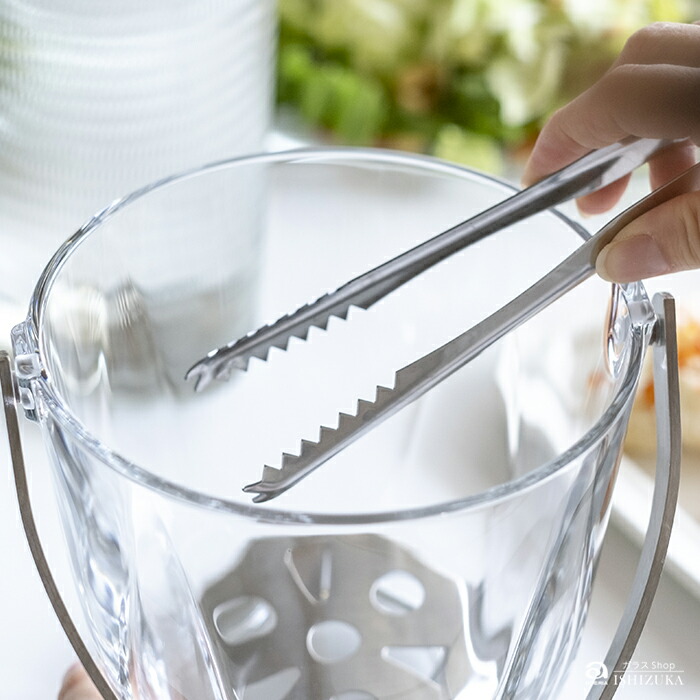 楽天市場】氷入れ ガラス 日本製 【 サージュ アイスペール 】 トング