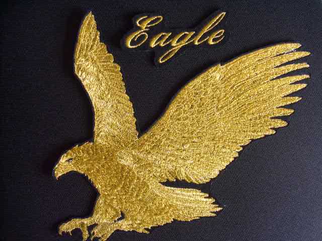 楽天市場】大きな鷹ワッペン&文字セット「黒×金」【ネコポスOK