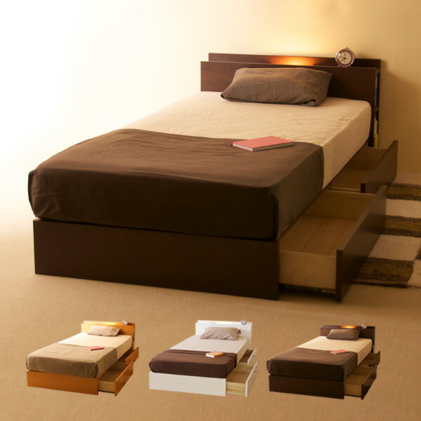 楽天市場】「木製 収納付きベッド Symphony（シンフォニー