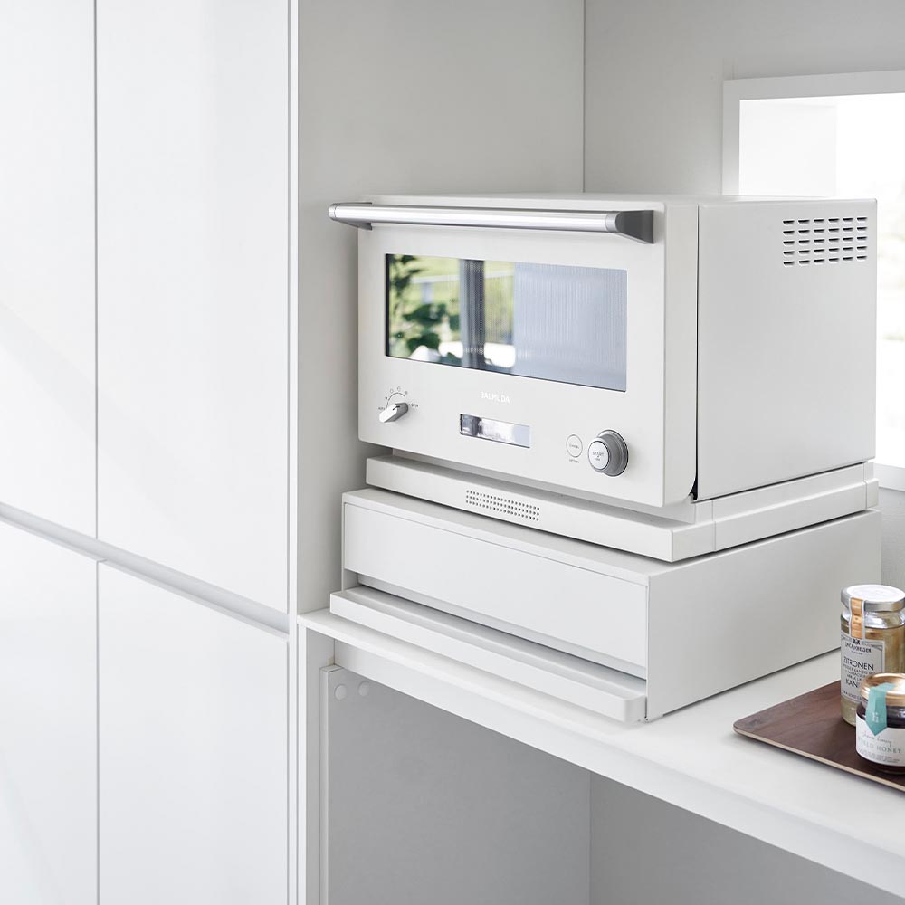 楽天市場】[ ツーウェイ キッチン家電下引き出し&スライドテーブル